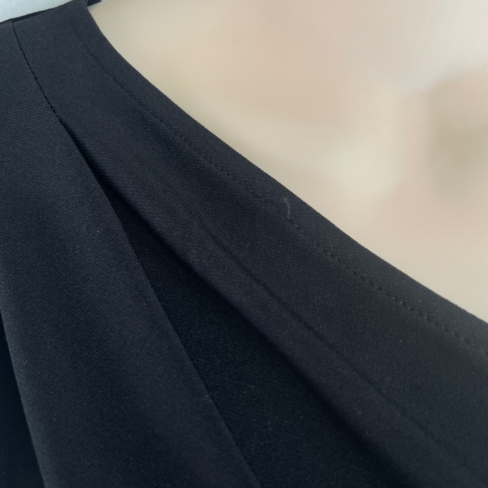 VICTORIAS SECRET Black Sleeveless Draped Sheath Stretch Dress L Cocktail Party - Picture 8 of 15